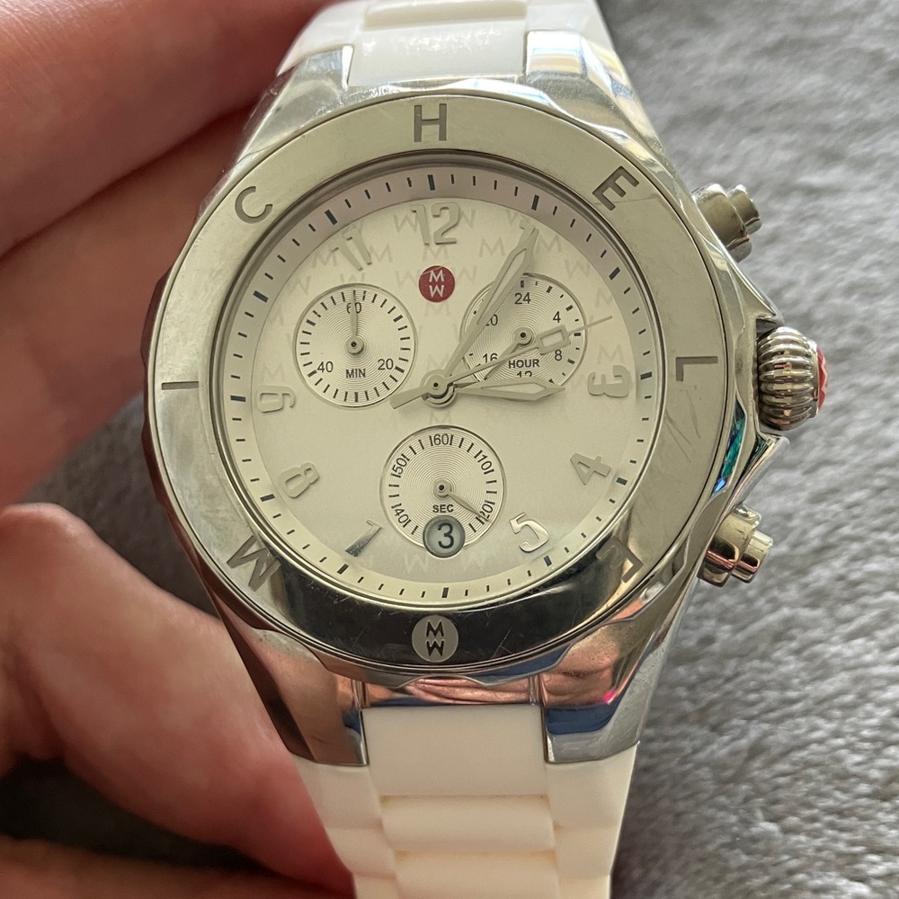 Michele White Silicone Band
